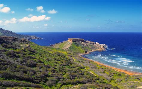 coast, Malta, Sea, Sky, Ghain, Tuffieha, Horizon, Nature Wallpapers HD ...