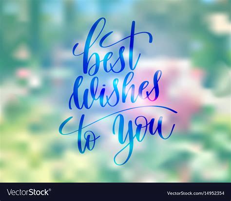 Best Wishes To You Hand Written Lettering Vector Image