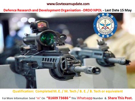 Defence Research And Development Organisation Drdo Npol Sarkari