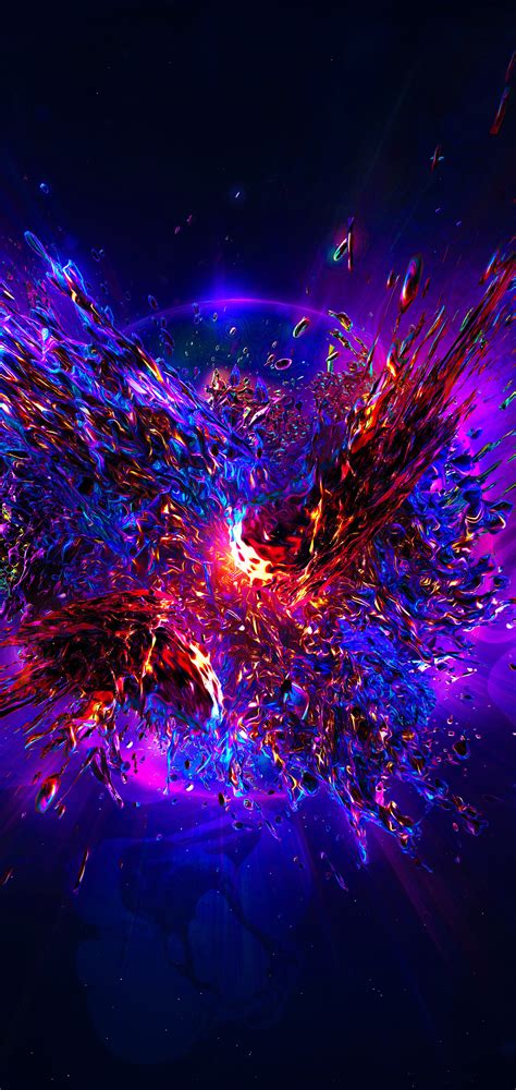1080x2280 Abstract Explosion One Plus 6huawei P20honor View 10vivo