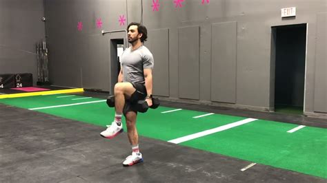 Db Reverse Lunge To Knee Lift Youtube
