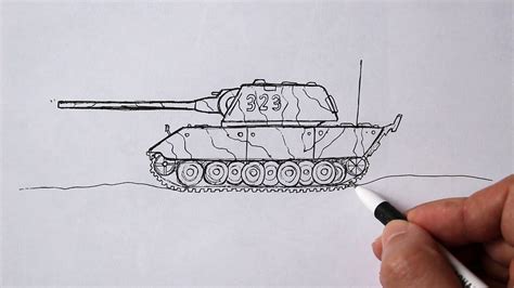 How To Draw A Tank Easy German Tank Youtube