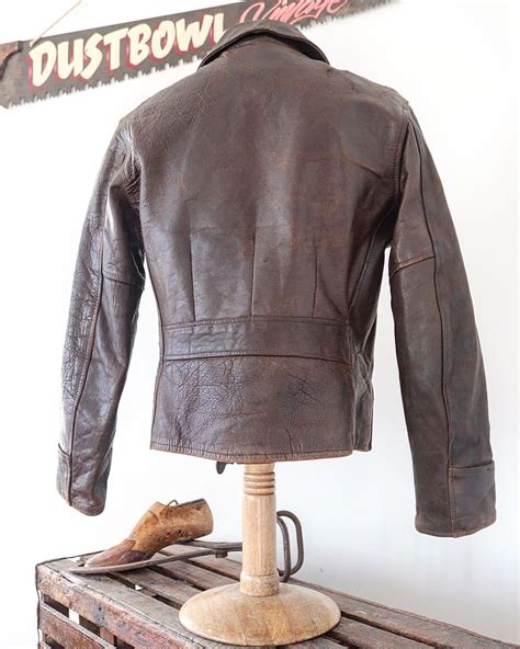 1940s Horsehide Leather Jacket Dustbowl Vintage 40s Outfits Fashion