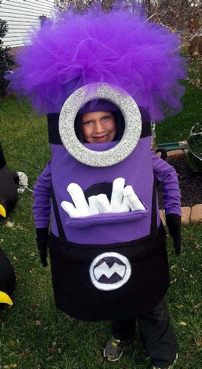 Purple Minion Homemade Halloween Costume Minion Costume In 2019