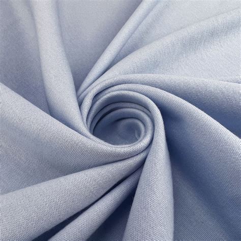 British Knitted Cotton Interlock Jersey Fabric Pale Blue
