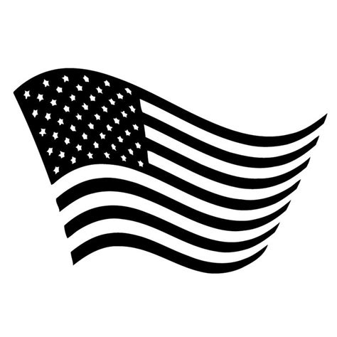 American Flag Black Vinyl Art Wall Decal Cricut American Flag Decal