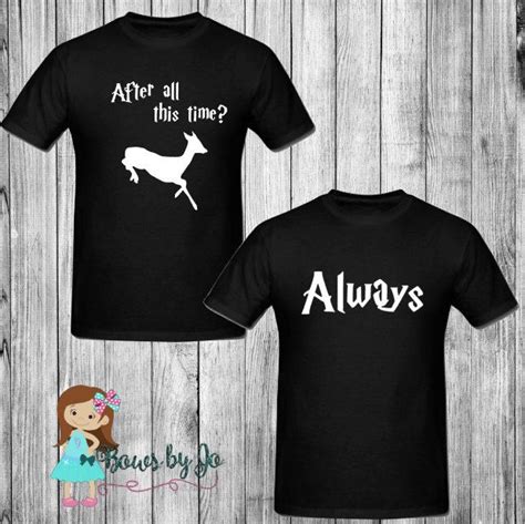 These would be the perfect gift for any husband, wife, boyfriend, or girlfriend who loves harry potter. After All This TIme Always Couples Matching Harry Potter ...