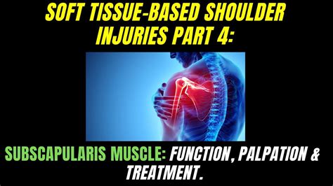 Soft Tissue Based Shoulder Injuries Part 4 Subscapularis Muscle