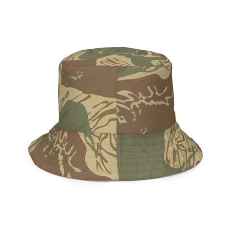 Rhodesian Brushstroke Camouflage V1arid Reversible Bucket Hat