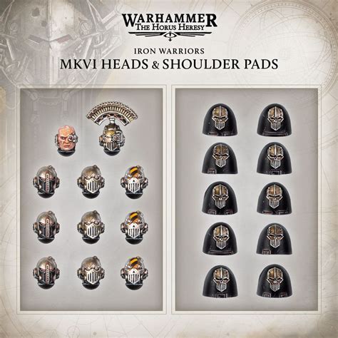 Horus Heresy Iron Warriors Mkvi Heads And Shoulder Pads Upgrade So Far