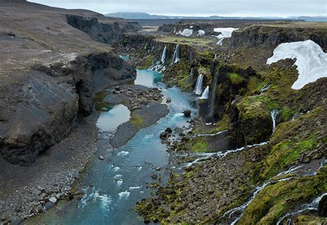 The Paradise Of The Waterfalls Sigoldugljufur Iceland Photograph By