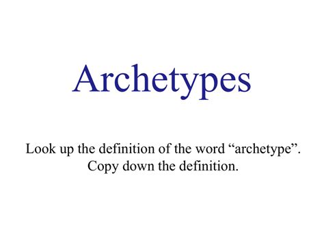 Archetypes Ppt