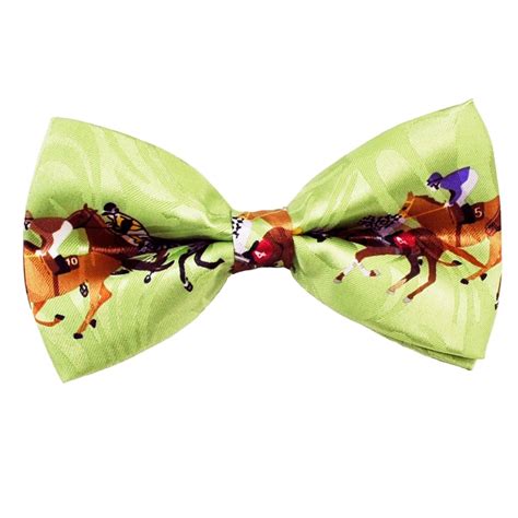 Green Horse Racing Novelty Bow Tie From Ties Planet Uk