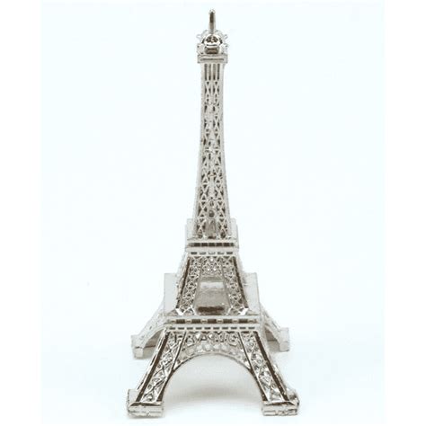 10 Inch Silver Eiffel Tower 1 Piece
