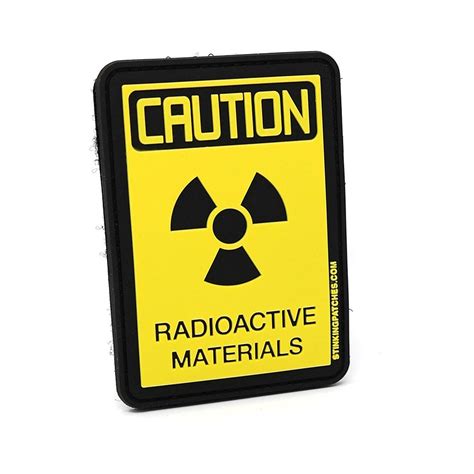 Caution Radioactive Materials Pvc Morale Patch Etsy