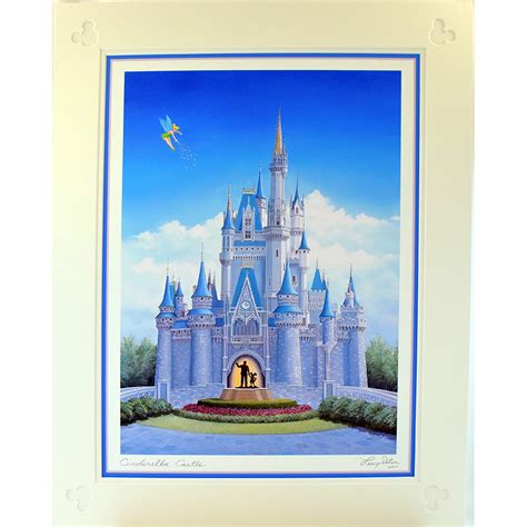 Disney Artist Print Larry Dotson Magic Kingdom Park Cinderella Castle