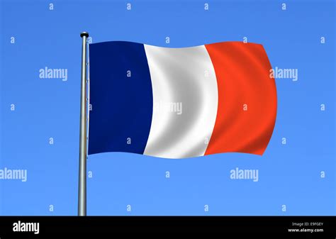 Wavy French Flag Stock Photo Alamy