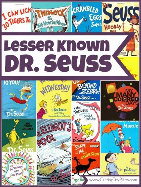 Lesser Known Dr Seuss Books Preschool Activities Preschool Books
