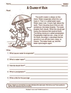 Why rhyming is important to reading. Water-cycle practice | Water cycle, Water cycle activities ...