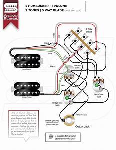 Guitar Wiring Diagram Two Humbuckers Four Knobs