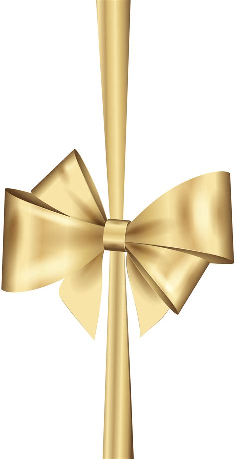 Gold Ribbon Christmas Clip Art Gold Deco Bow PNG Clip Art Png Download Free