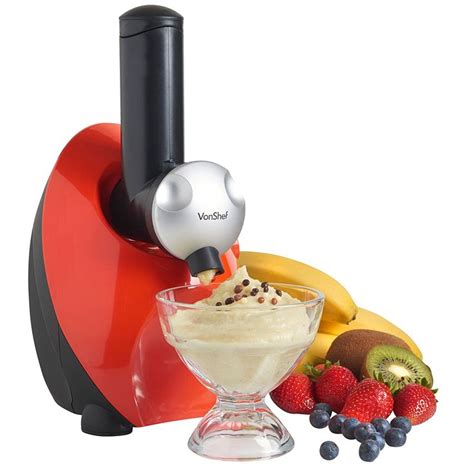 Vonshef Frozen Yogurt Fruit Ice Cream Smoothie Dessert Maker Blender