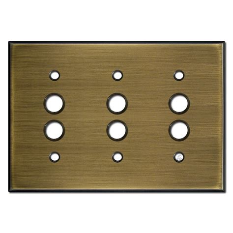 Antique Brass Push Button Switch Plates