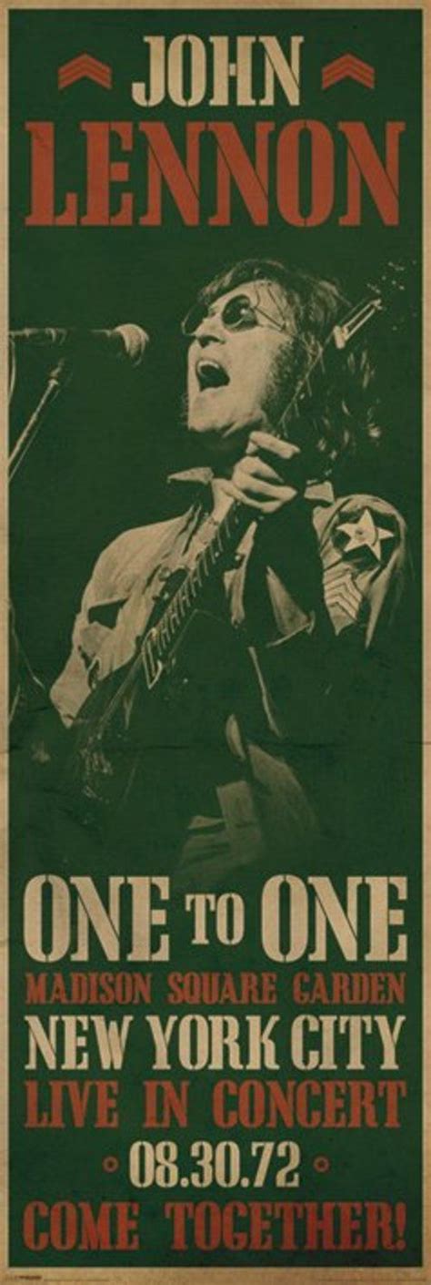 John Lennon New York City Come Together Concert Poster Vintage