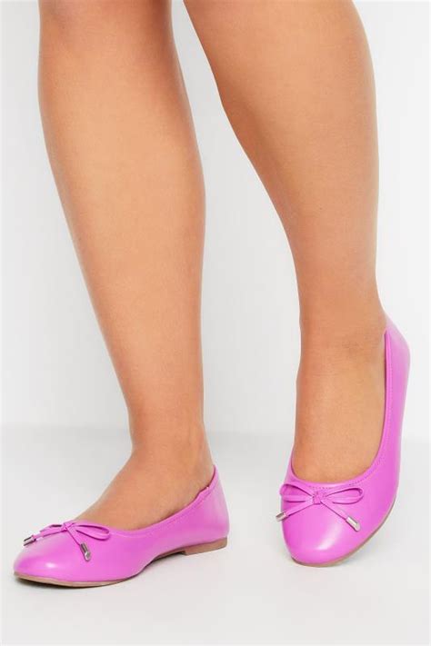 pink ballerina pumps in wide e fit and extra wide eee fit yours clothing