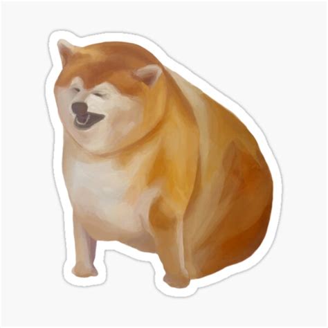 Fat Doge Sticker By Ulalalol Redbubble