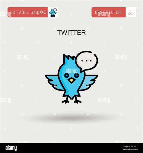 Twitter Simple Vector Icon Stock Vector Image And Art Alamy
