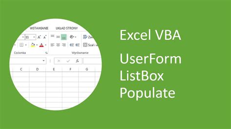 Excel Vba Userform Listbox How To Populate Using Rowsource And Range