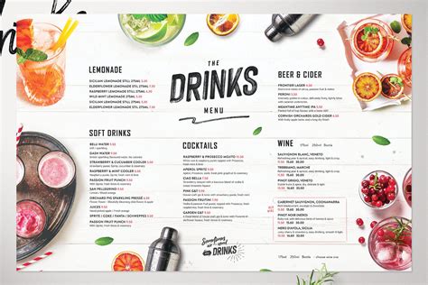 Drinks Menu Template Psd • Psd Design