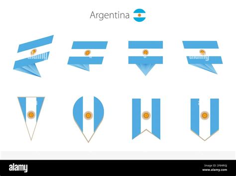 Colección De Banderas Nacionales De Argentina Ocho Versiones De