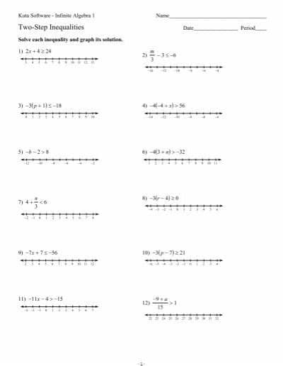 Two-Step Inequalities.ks-ia1 - Kuta Software