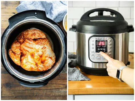 Place the chicken on top of the trivet and place the lid securely onto the instant pot, with the valve set to seal. Instant Pot Cooking Times For Beginners - Homemaking.com