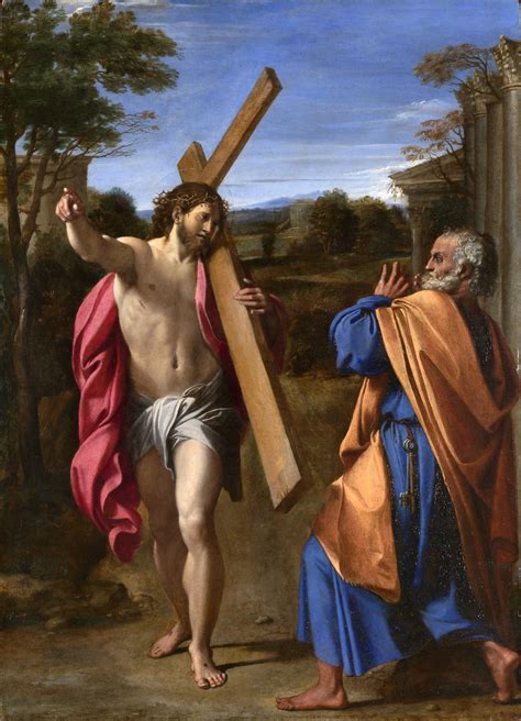 Christ Appearing To Saint Peter On The Appian Way By Annibale Carracci