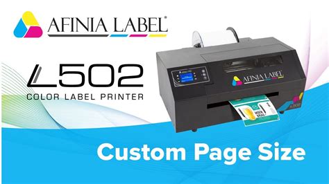 Custom Page Size L502l501 Label Printer From Afinia Label Youtube