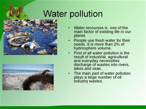 Ecological Problems Pollution And Protection Of Our Environment