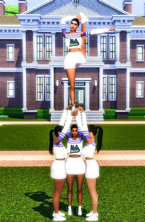 Noellysims Cheerleading Stunts Pose Pack 3 Love 4 Cc Finds