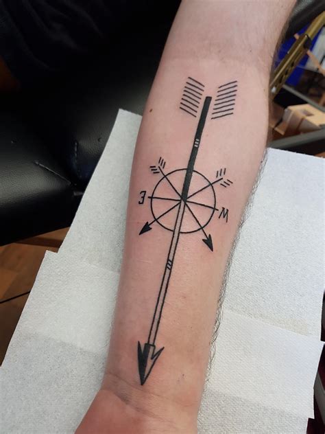Arrowcompass Designed By My Self Done By Jackflashtattoo In