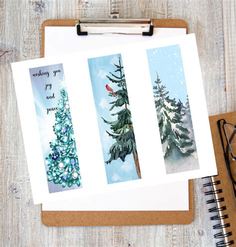 Printables Christmas Bookmarks Creative Bookmarks Winter Trees Do