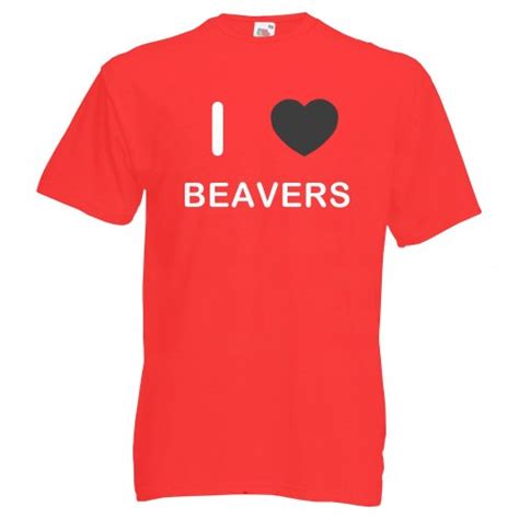 Red Xl I Love Beavers T Shirt T Shirt On Onbuy