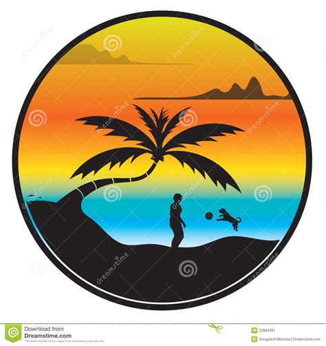 Sunrise Beach Scene Clip Art Cliparts
