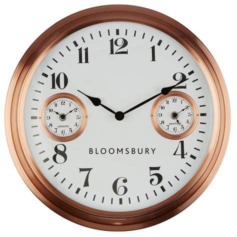 Copper Stylish Wall Clock Modern And Contemporary Furniture