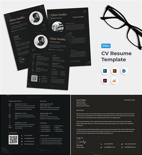 Abstract Shape Business Clean Resume Free Download