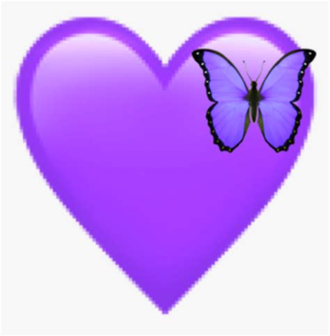 Purple Heart Emoji Heart HD Png Download Kindpng