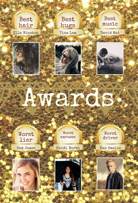Glitter Overload This Yearbook Awards Page Is Sure To Dazzle Your