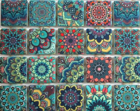 Ceramic Mosaic Tiles Moroccan Tile Design Multi Color Etsy