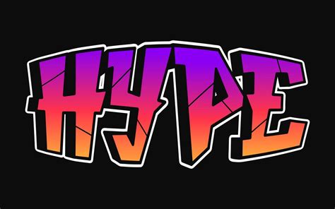 Hype Word Trippy Psychedelic Graffiti Style Lettersvector Hand Drawn